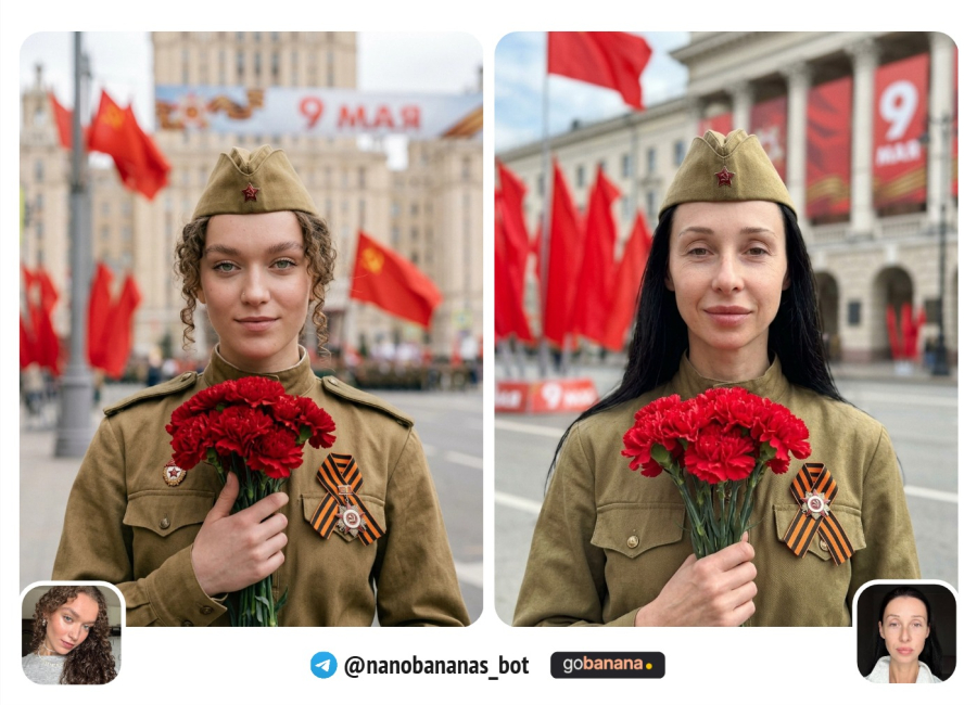 ИИ фото на 9 мая 2026: как сделать нейрофотосессию к Дню Победы бесплатно