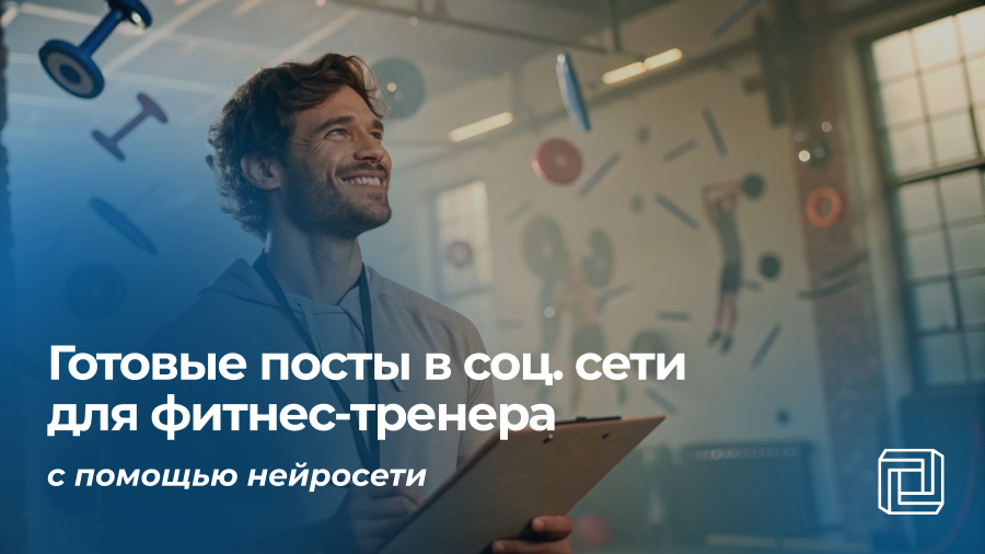 Посты в соцсети фитнес-тренеру пишет нейросеть