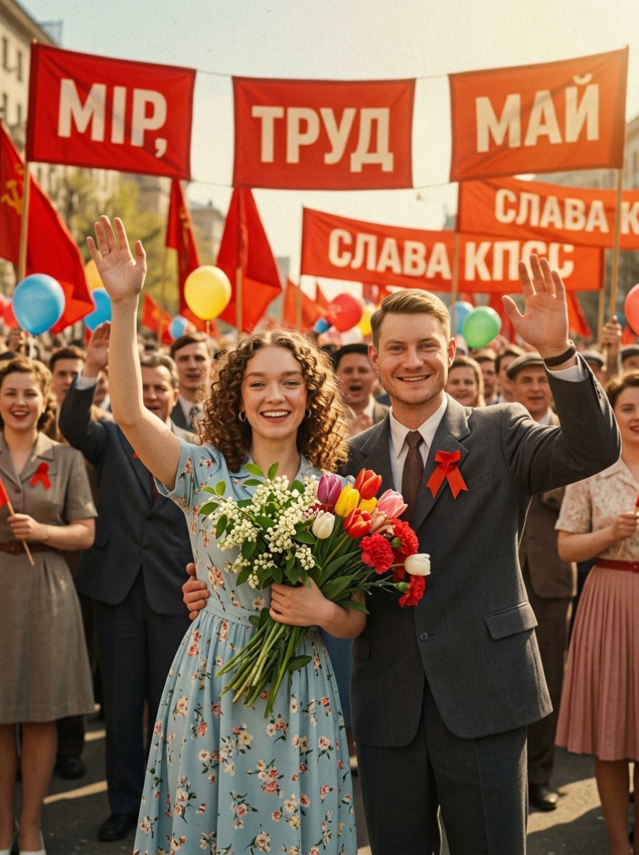 Фото на 1 мая: 14 промтов для ИИ генерации старых советских фото